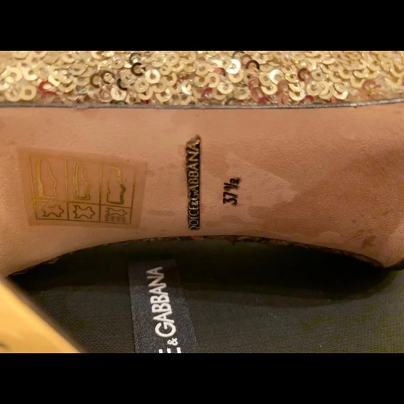 Dolce and Gabbana sequined pumps with stones - Picture 4 of 6